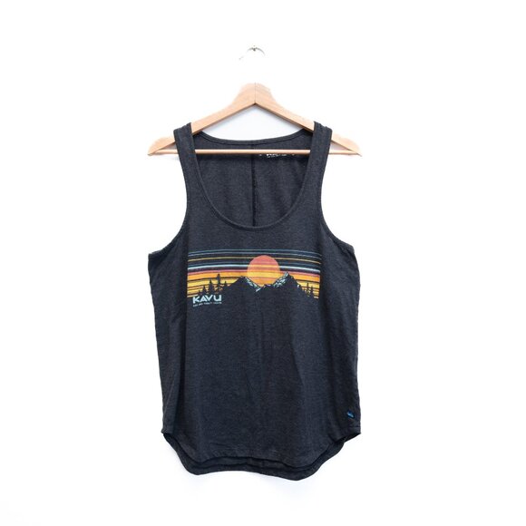 Kavu Don't Sweat It Tank in Charcoal - Picture 2 of 5